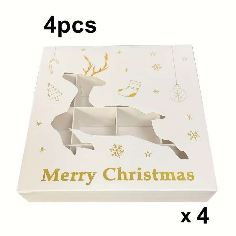 Christmas Gift Boxes Model Snowman 4Pcs Items Christmas Gift Box