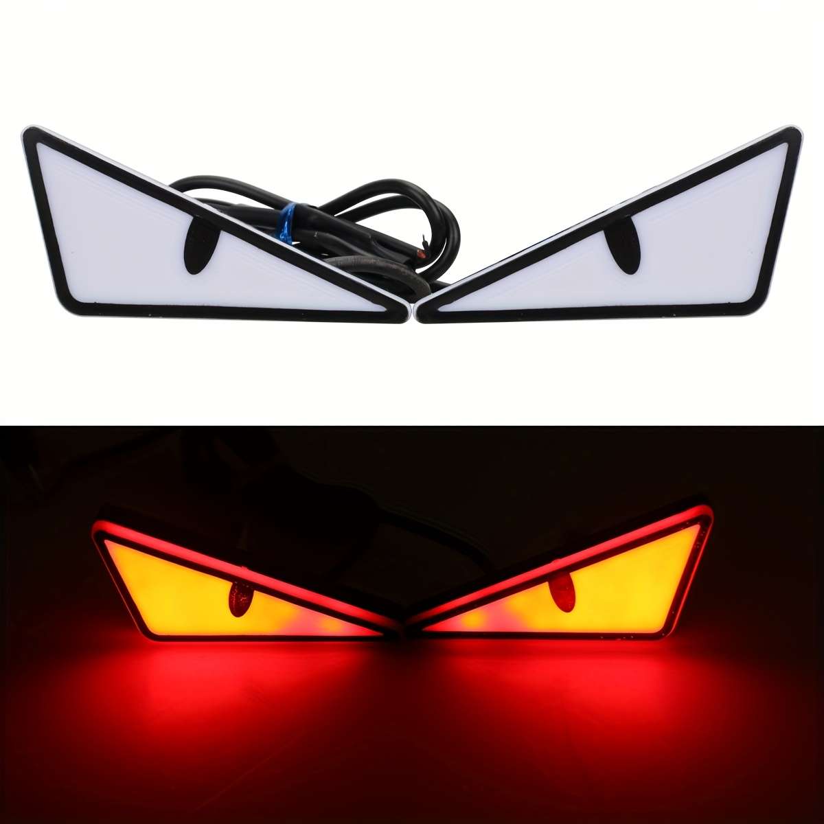 2Pcs LED Eagle Eye Lights Triangle Demon Eye Fun Atmosphere Lights