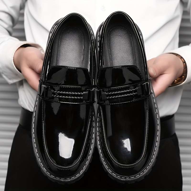 Mens Leather Shoes Color Black Sizeuk 5.5