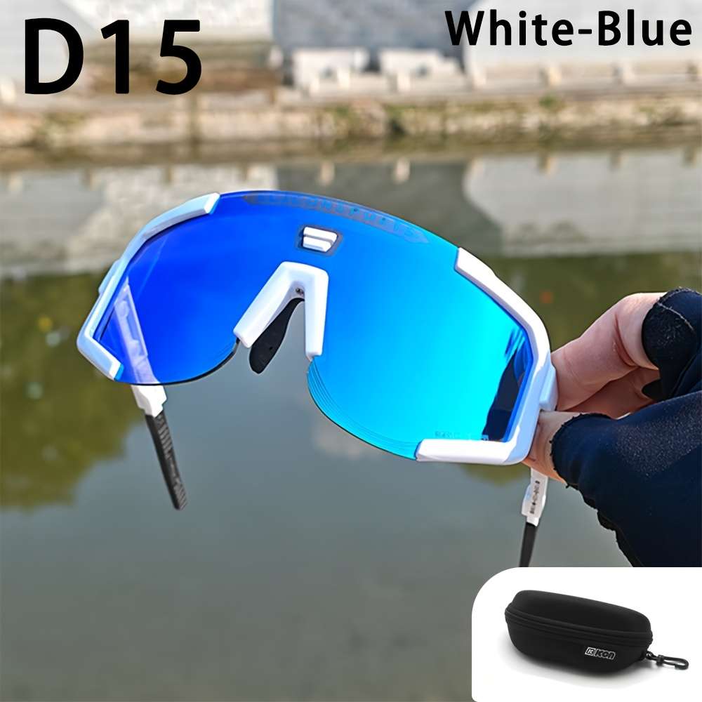 Cycling Glasses Color White Blue
