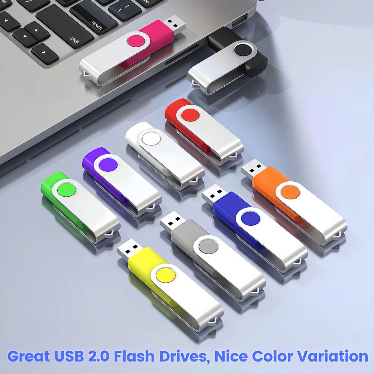 Usb Flash Drive Color 5 Pcs Red Storage 2Gb