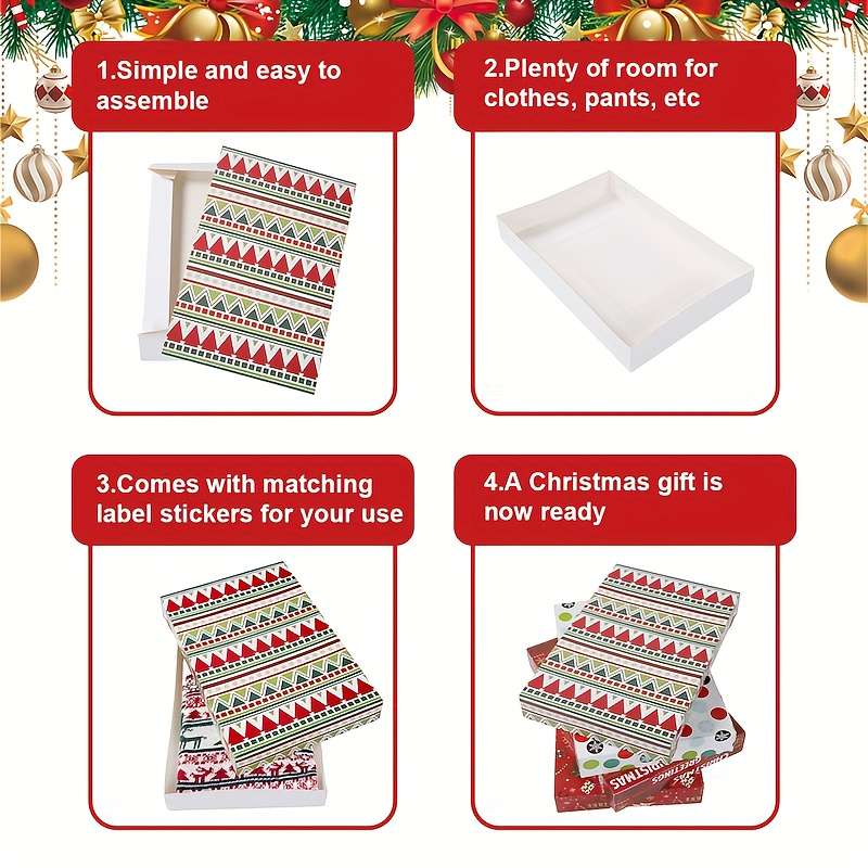 Christmas Gift Boxes Quantity 4Pcs