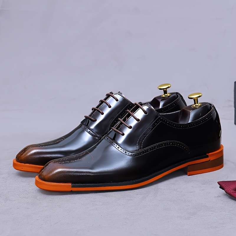 Mens Leather Shoes Color Black Sizeuk 5