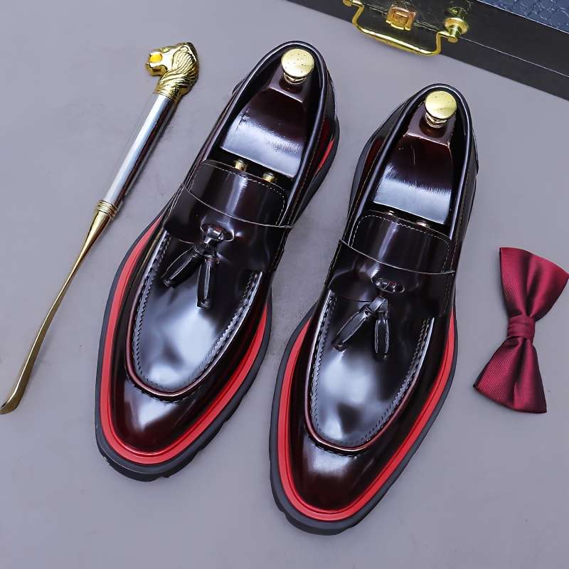 Mens Leather Shoes Color Black Sizeuk 10