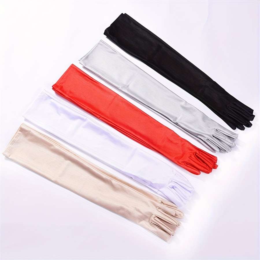 Ultimate Classic Modern High-Performance Solid Elastic Long Gloves Sun