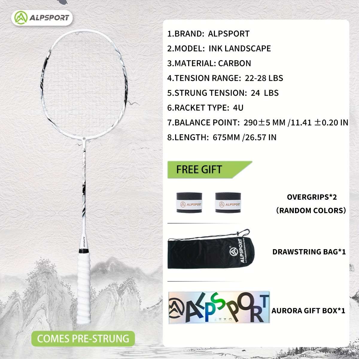 Badminton Racket Quantity 2 Rackets  Bag  3 Nylon Shuttles