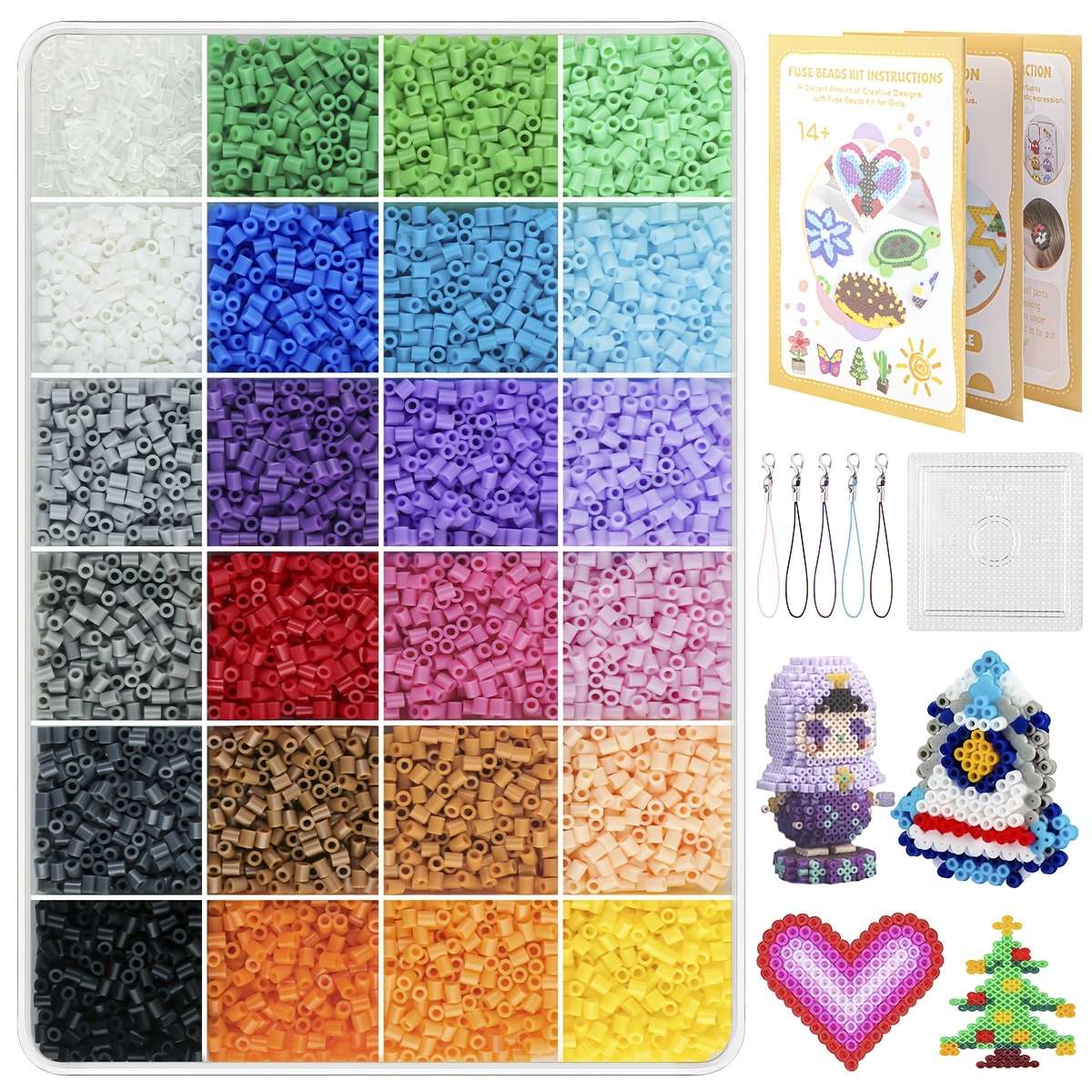Perler Bead Set 24 Color Deluxe Diy Kit