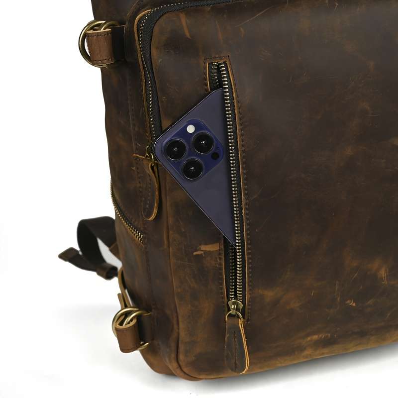 Men S Backpack Light Brown1