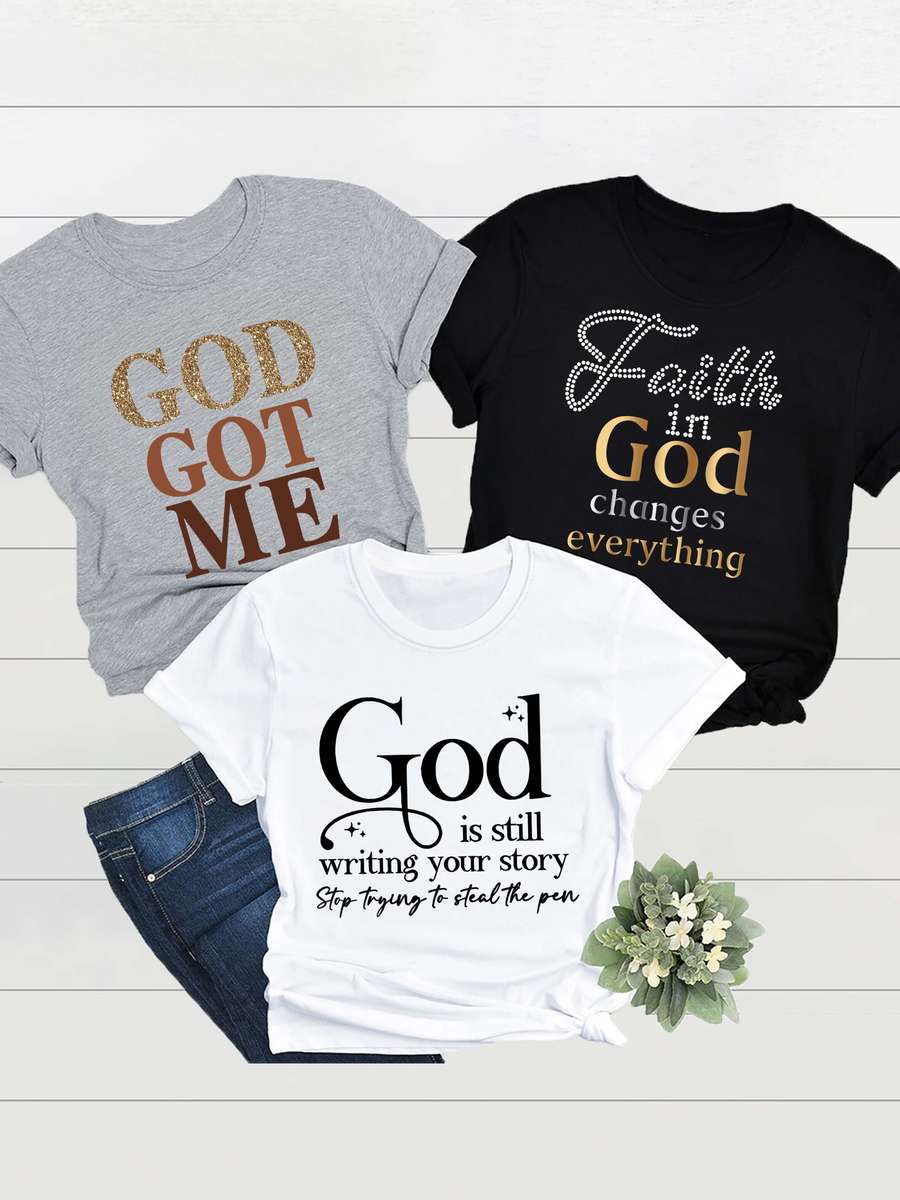 Womens T Shirt Color Mixed Color Black White Powder Sizes
