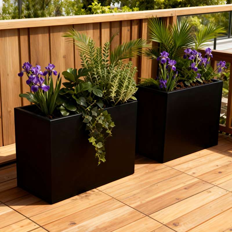 Flowerpot Size 27 27 55 Black Yj
