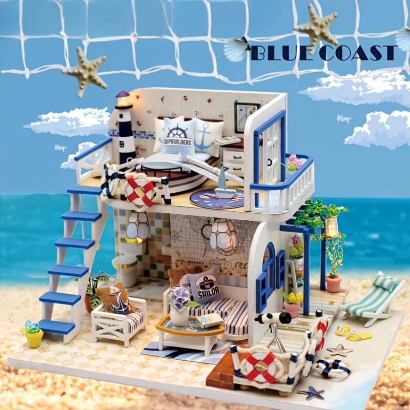 3D Model Desktop Ornaments Items Light Blue Coast  Tools