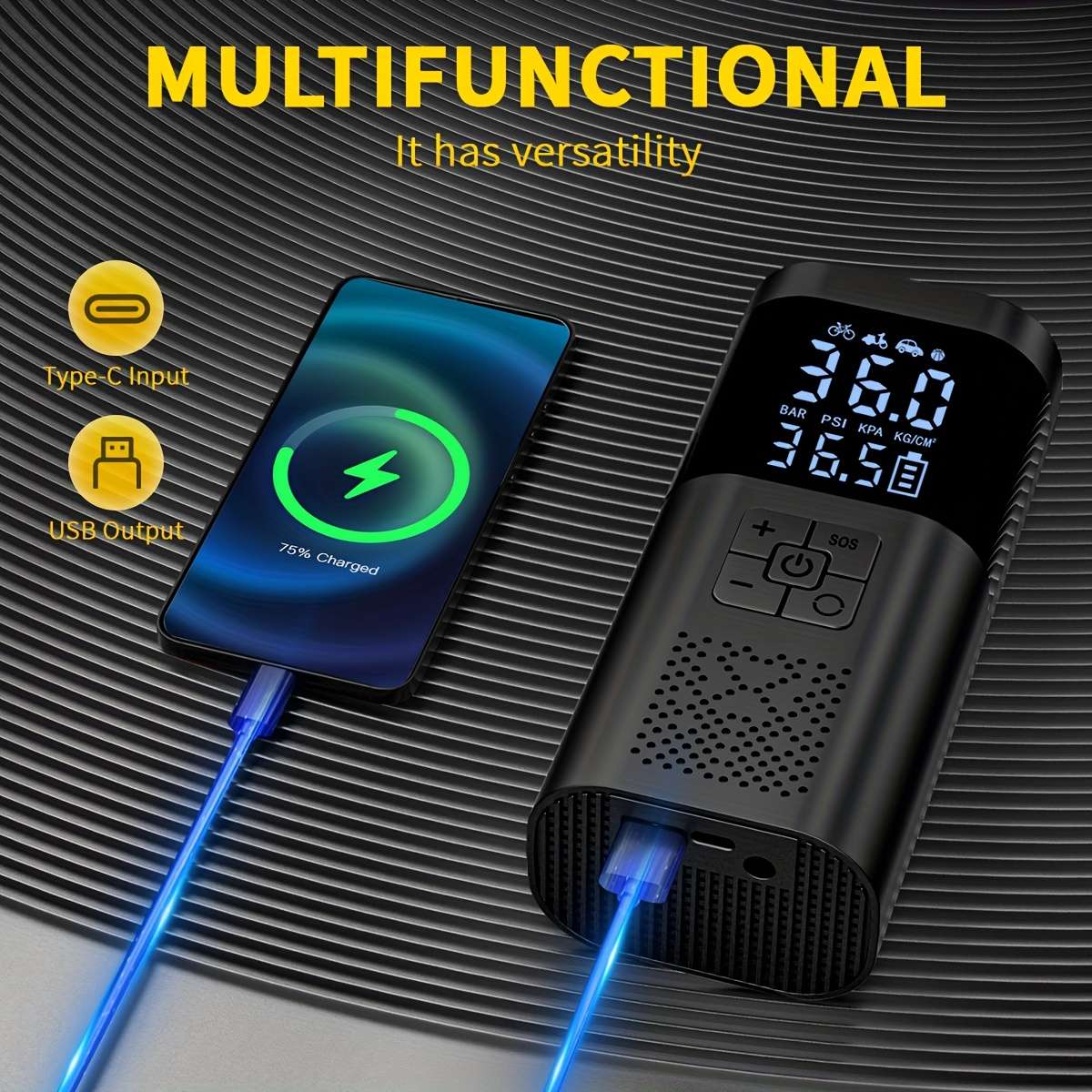 Easy Use Portable Tire Inflato