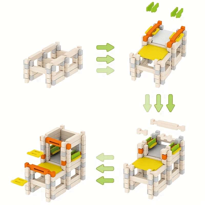 3D Building Model Puzzle Set Items School