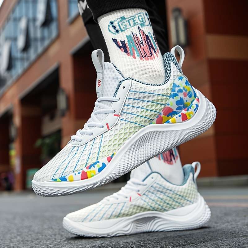 Sneakers White And Green Size Uk 7