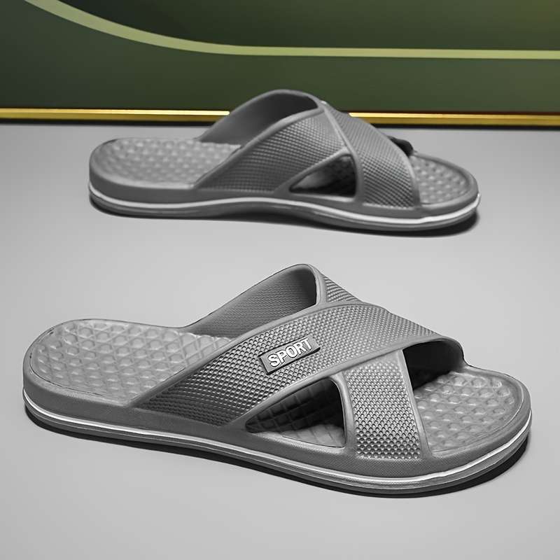 Men Slippers Summer Style Grey Size Uk 7