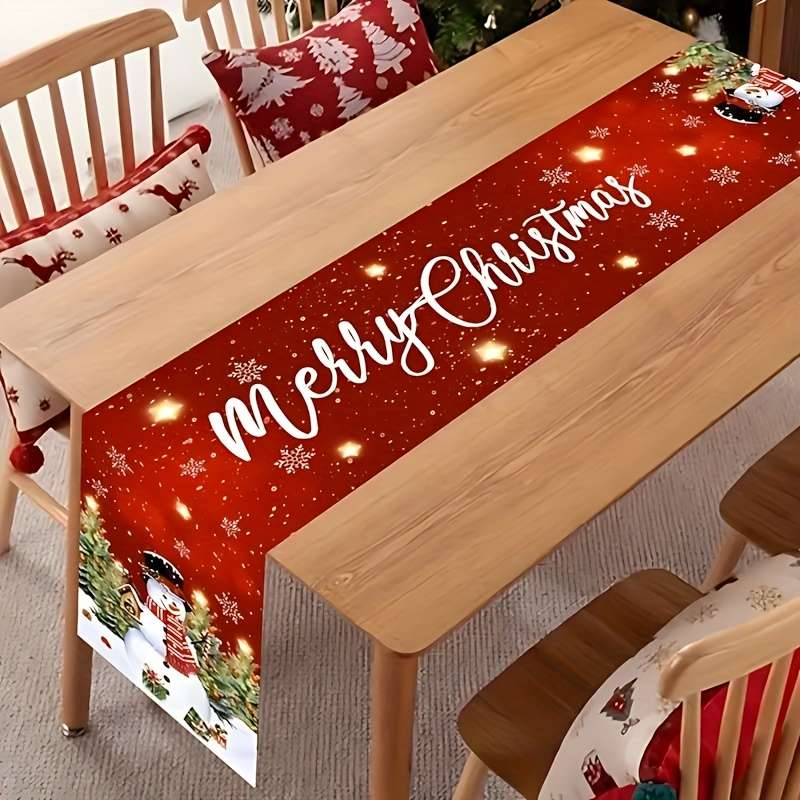 Christmas Tablecloth Size 33.02X122.2Cm