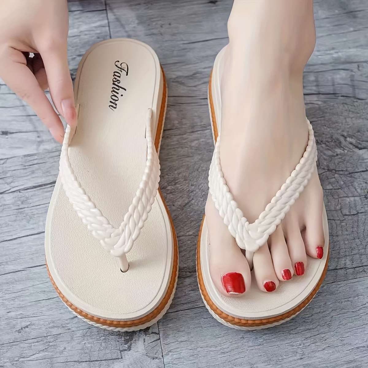Ladies Summer Flip Flops 2358 Black Uk 4
