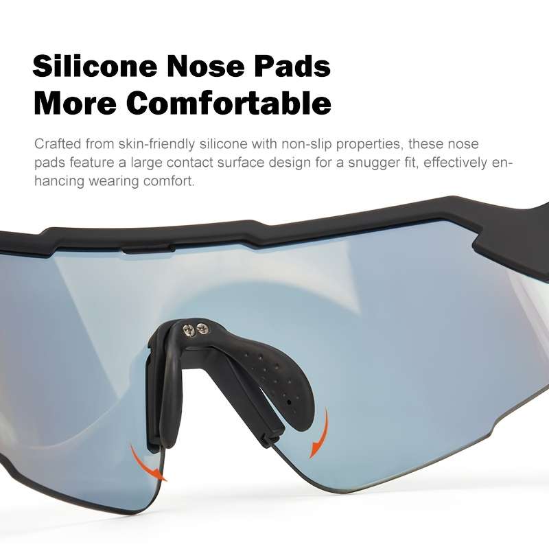 Cycling Glasses Model Nsve Matte Black Frame Rose Golden Lens