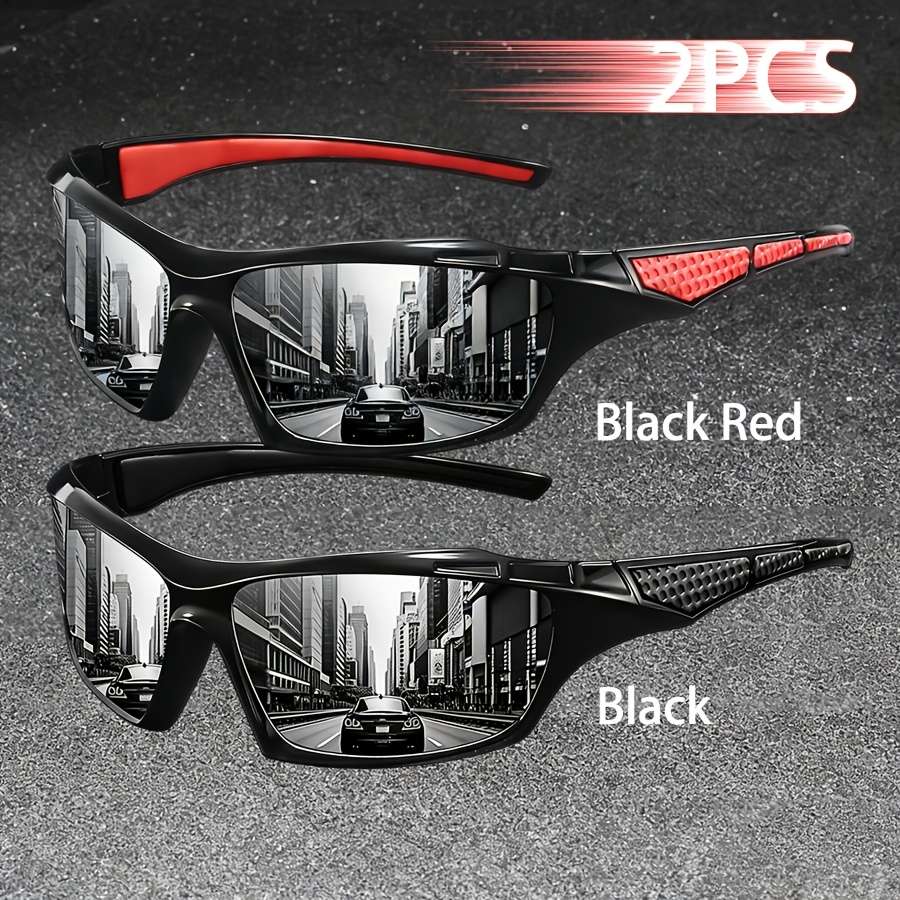 Cycling Glasses Color 2Pcs*Blackred