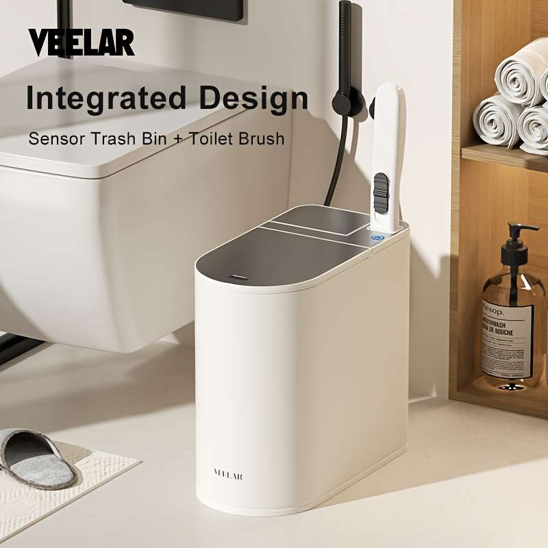 Garbage Can Items Volcanic Grey 7L1.85 Gallon Styleintegrated Design