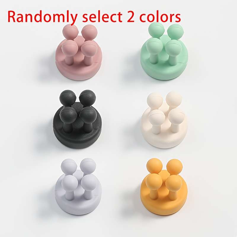 2 Silicone Wall Mounted Shower Razor Holders With Hooks A color Assorted Varieties Quantity 2pcs