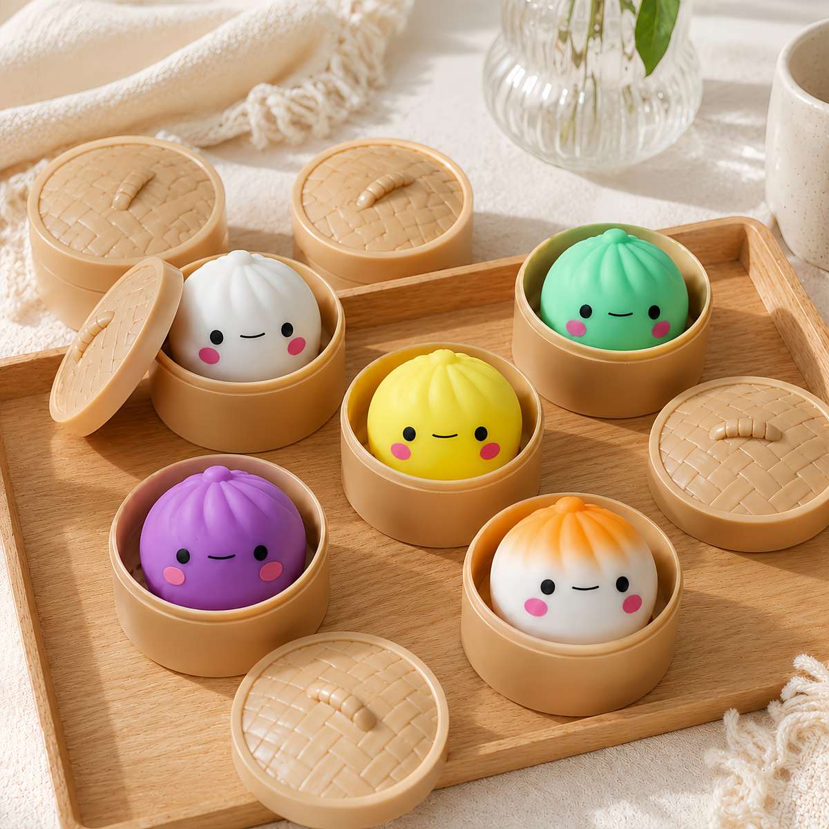 Squeezable Toys Style 2Pcs New Fun Buns With Cage