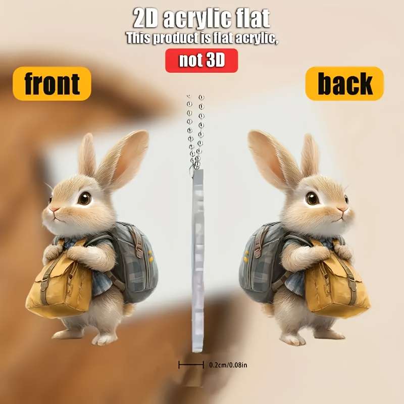 Keychain Ornament Style Backpack Rabbit