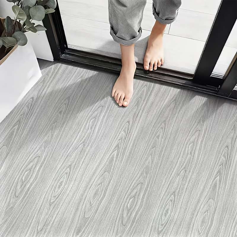 Self Adhesive Floor Stickers Gray White Walnut 39.98Cm*3.0Meter *3Rolls