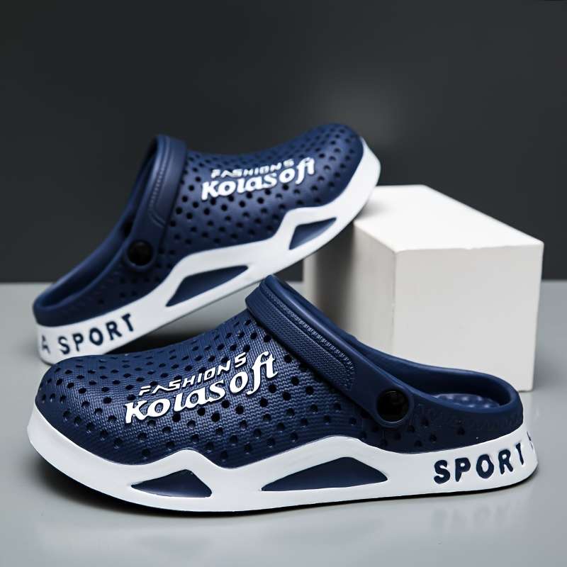 Men Slippers Summer Style Black Size Uk 7
