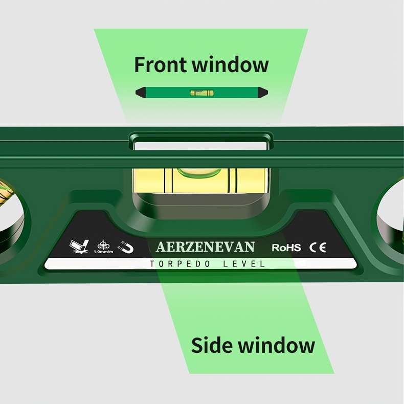 2pcs Mini Torpedo Level Ruler Red
