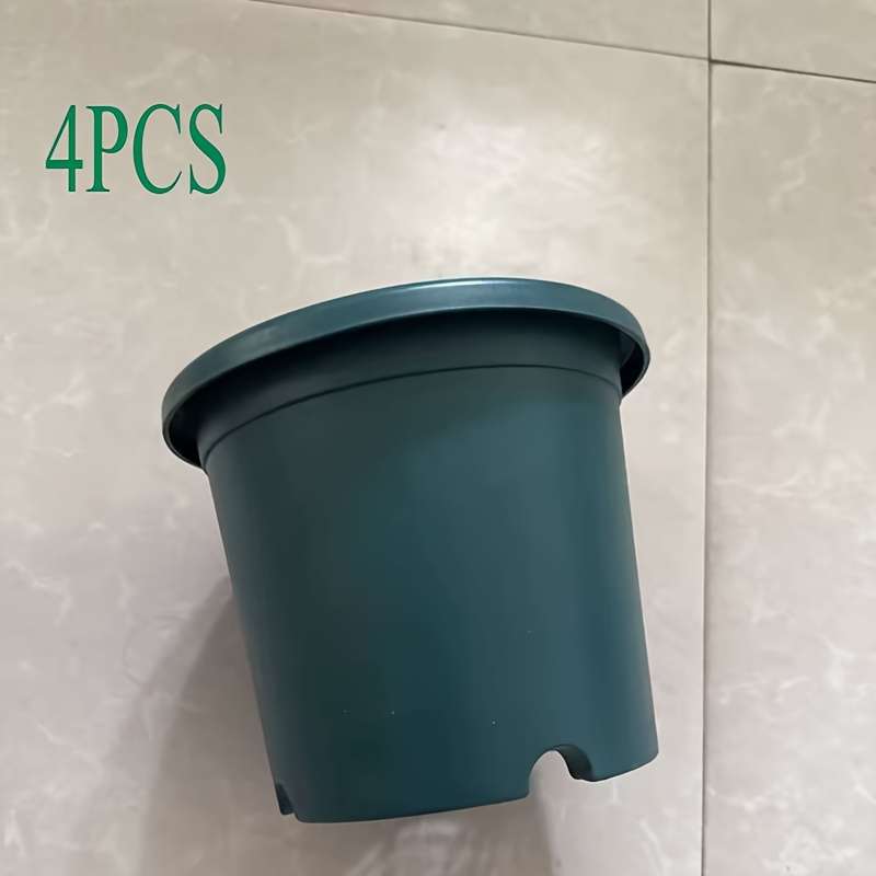 Flowerpot  4Pcscolor Dark Green  Add  Tray