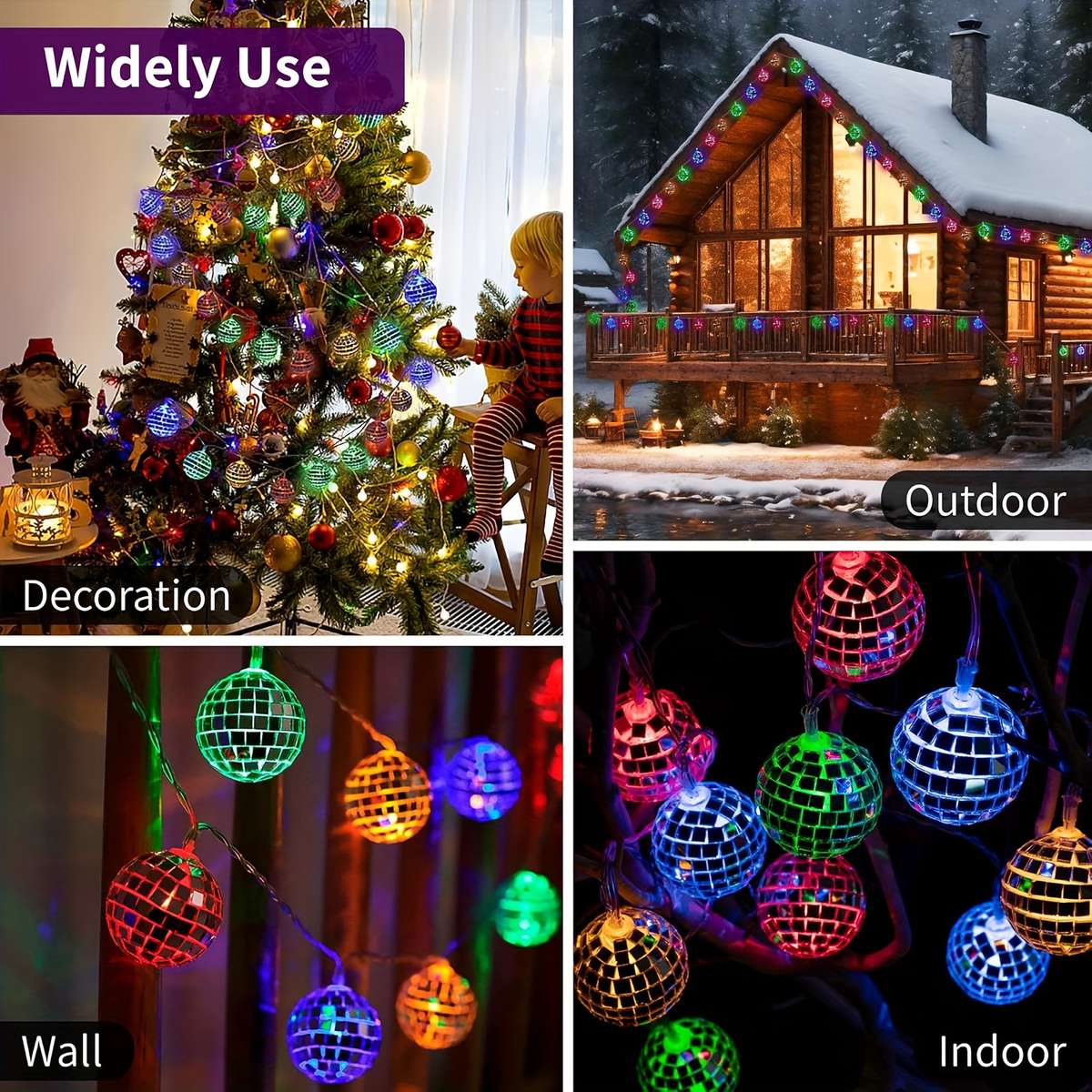 Christmas Lights Colorful Model 2 Meters 10 Lights