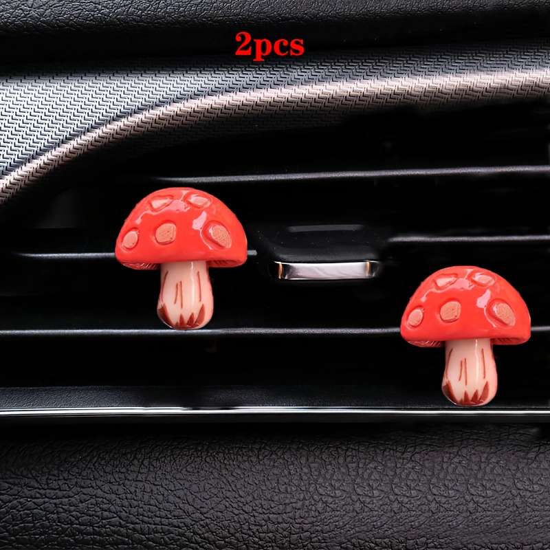 Car Interior Decor Style Double Mushroom 2Pcs