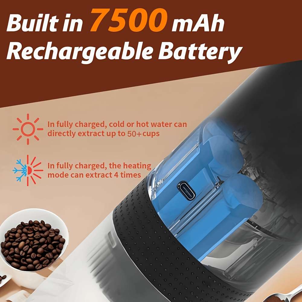 Upgrade Edition Portable Espresso Machine With Digital Display And Stand Type