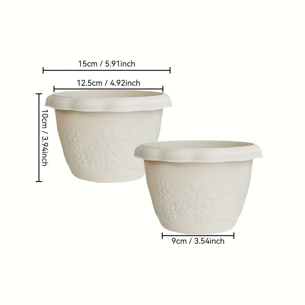 Flowerpot Color Beige Quantity3Pcs Large Medium Small