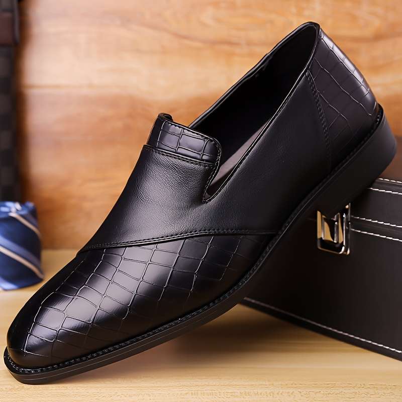 Mens Leather Shoes Color Black Sizeuk 10
