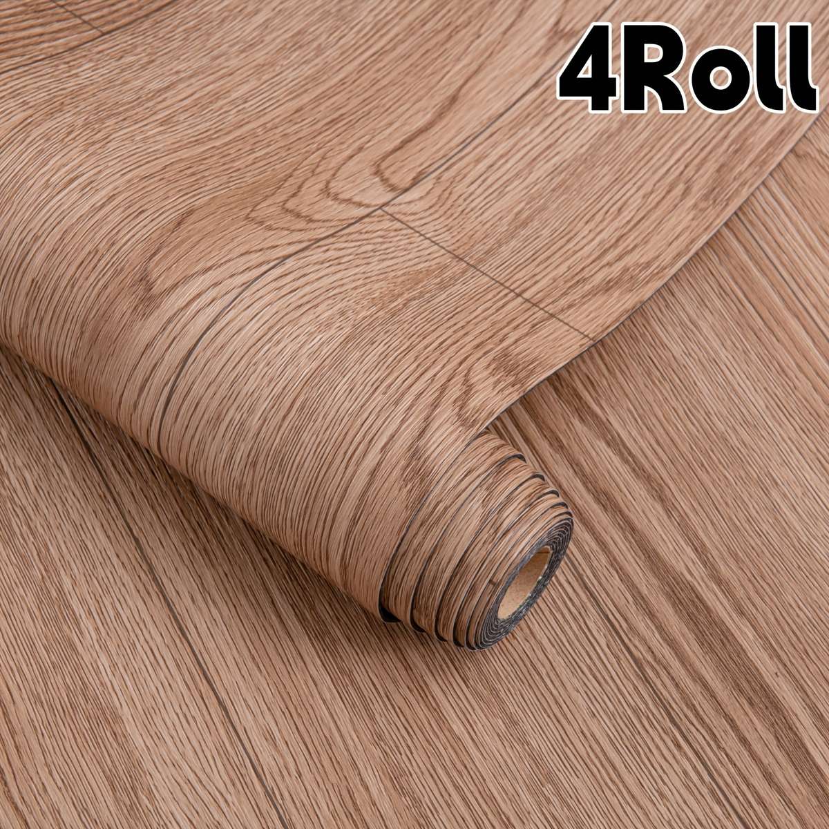 Self Adhesive Floor Stickers Warm Yellow Oak Wood 4Roll