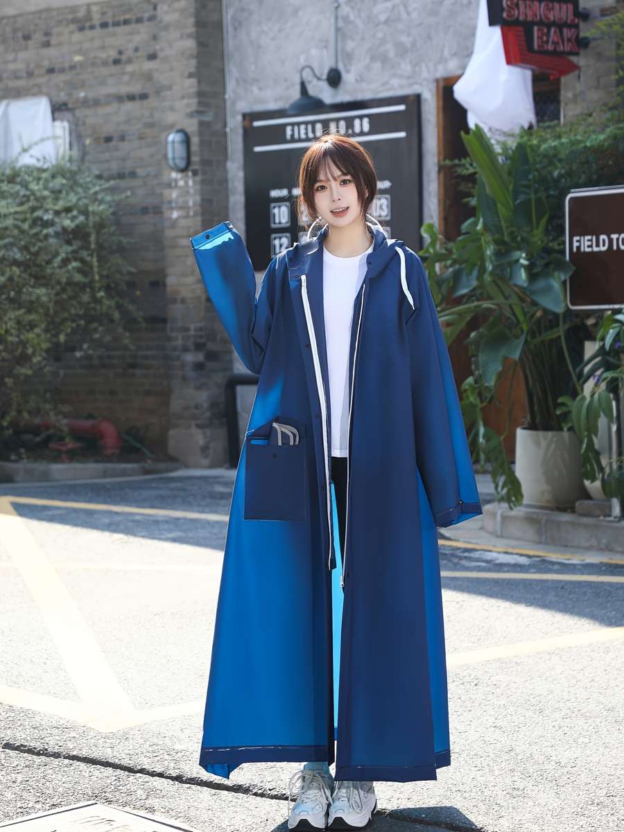 Raincoat Navy Blue Size L