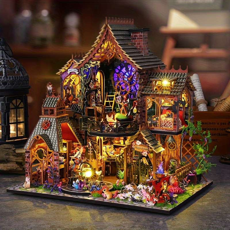 3D Building Model Puzzle Set Style Magic Forest