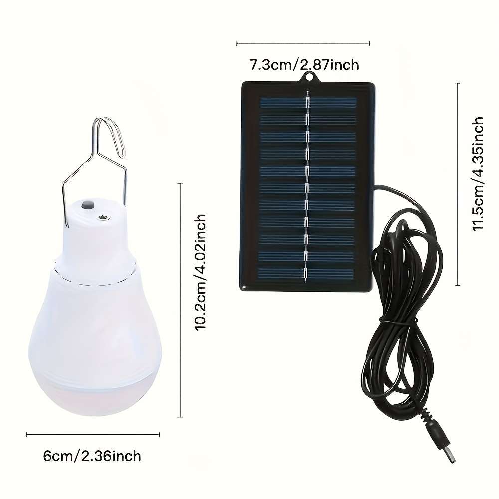 Solar Emergency Lights Color 2 Pcs  White Light