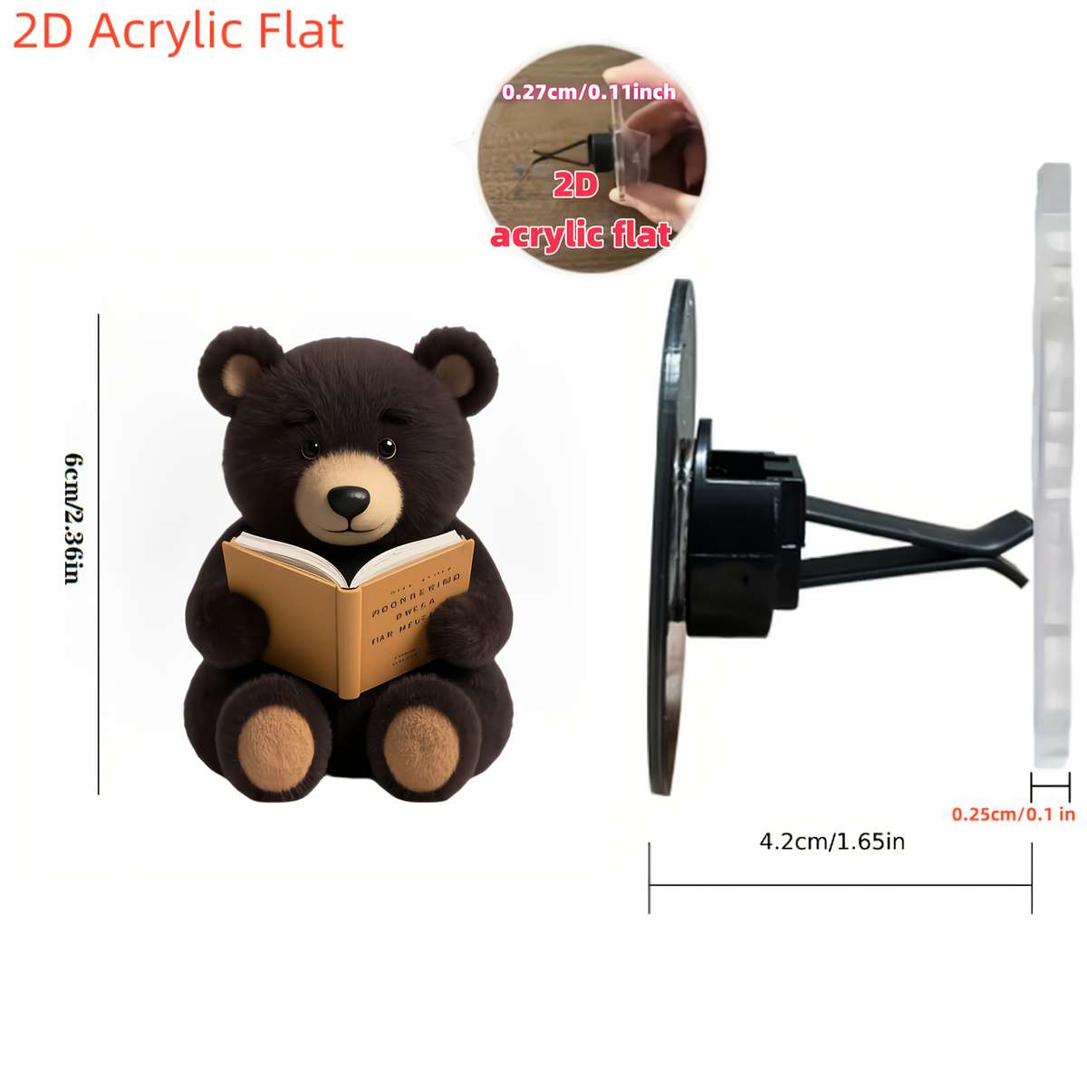 Car Interior Decor Color Book Hug Bear