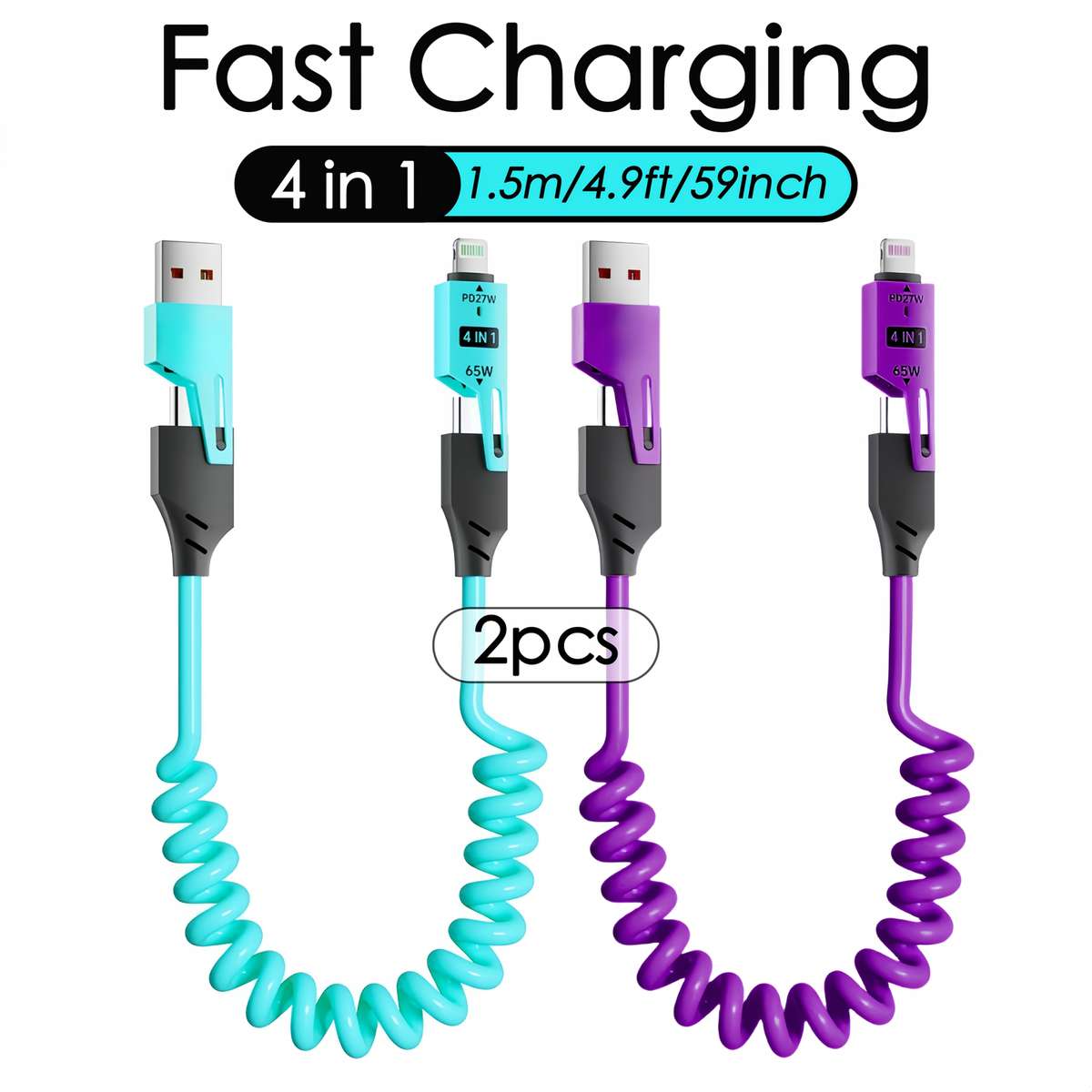 Charging Cable Quantity Purple Blue