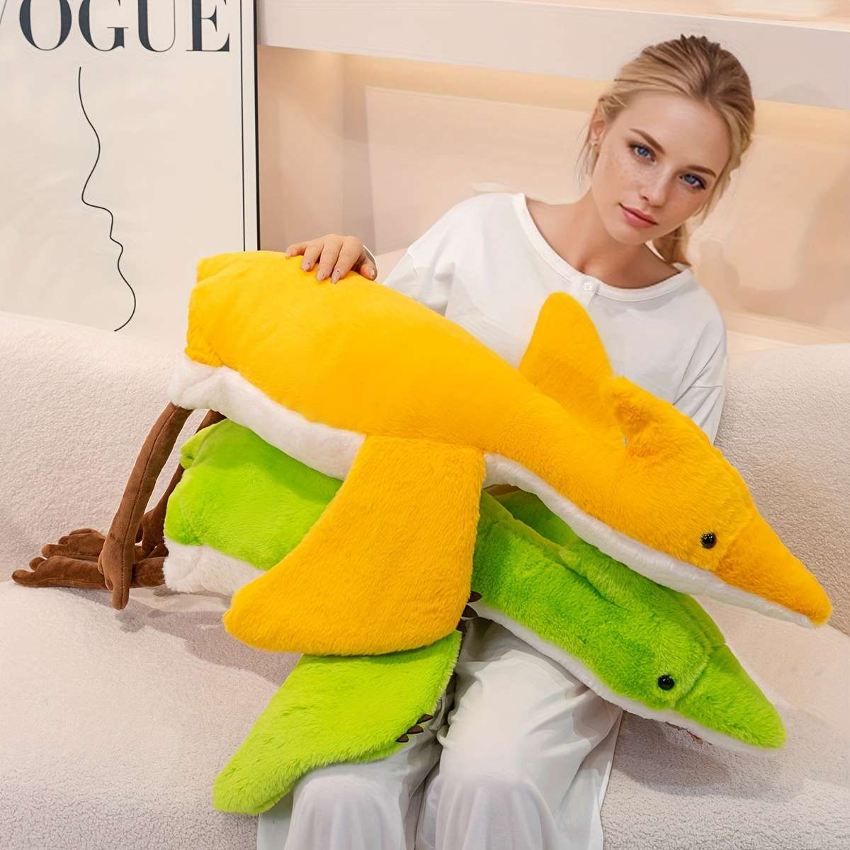 Plush Toyss color Green Flying Pterosaur size Large size 100 cm