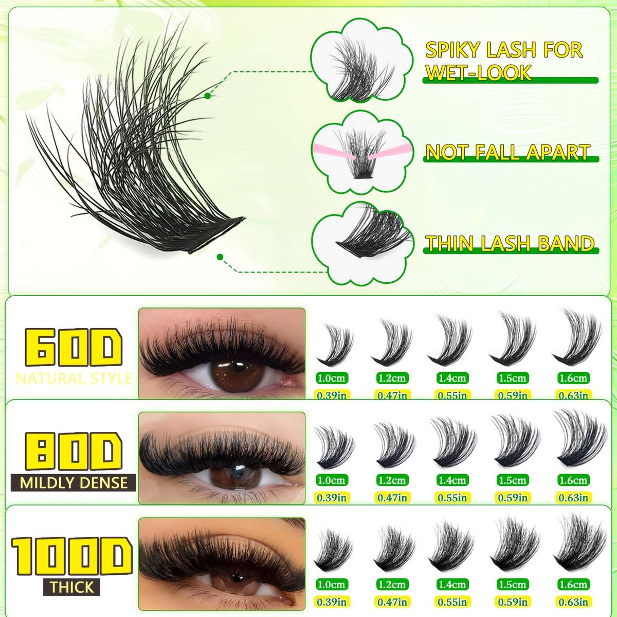 Natural Fluffy False Eyelashes Capacity 6810d Kit