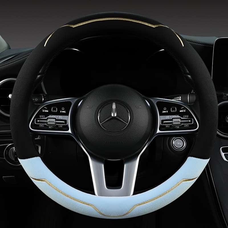 Car Steering Wheel Cover Black Pink