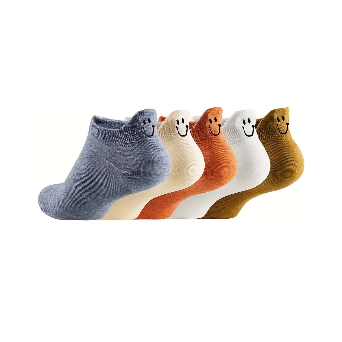 5 Pairs Set Mixed Colors One Size High Elastic Socks