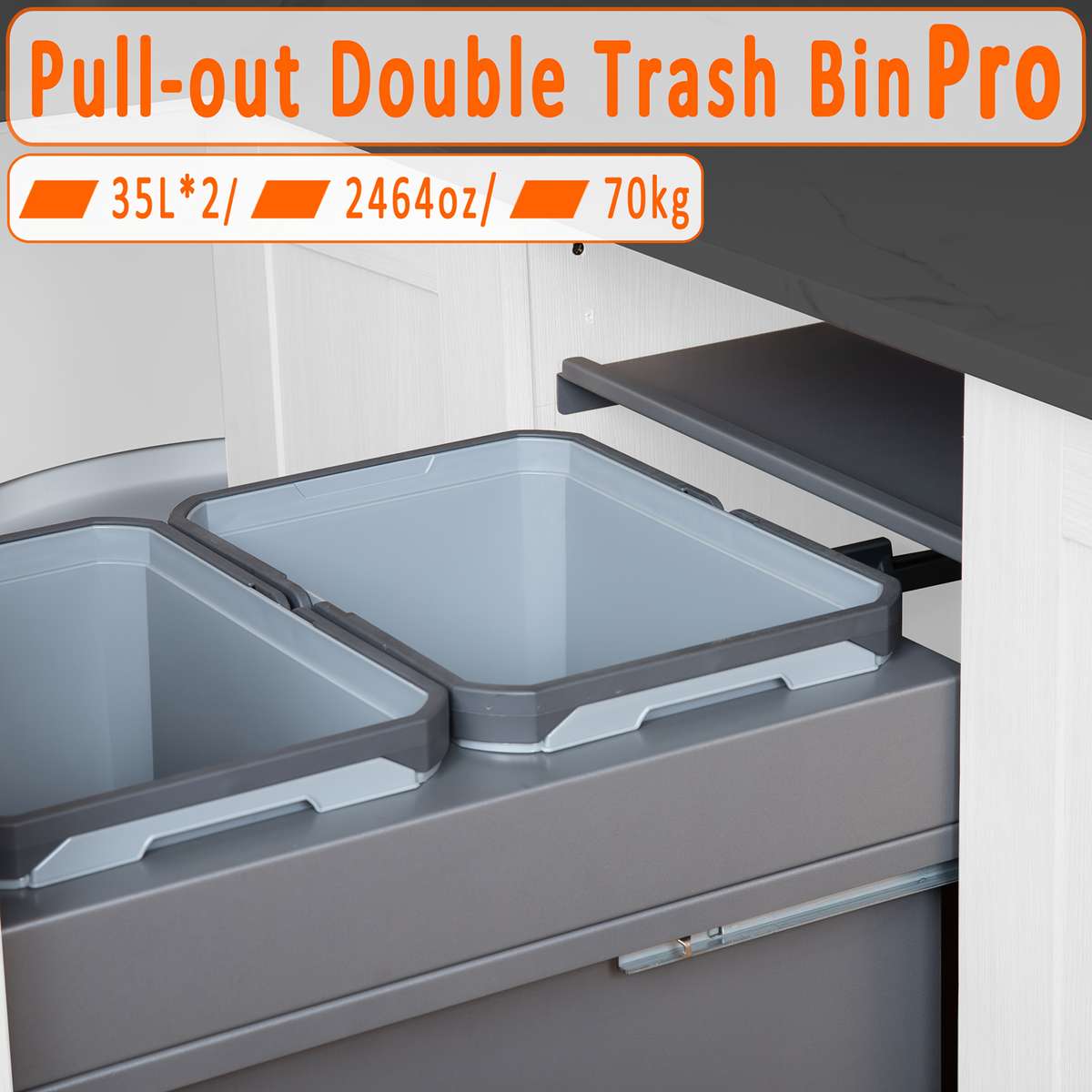 Garbage Can Capacity 2X35L