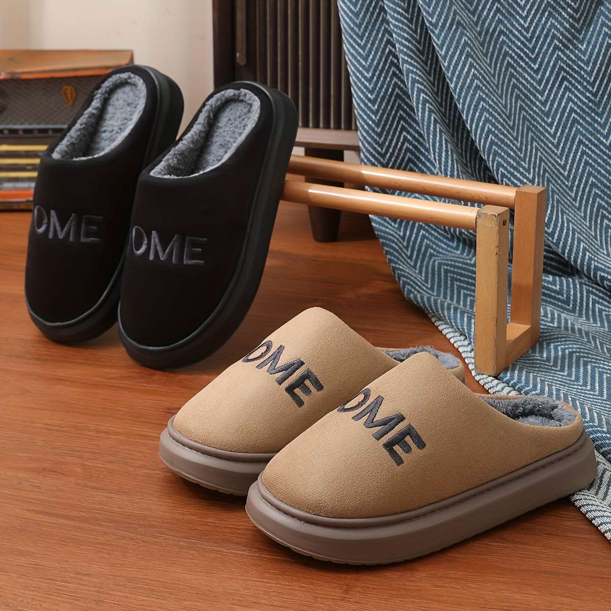 Cotton Slippers Color Khaki Sizeuk 9.5-10
