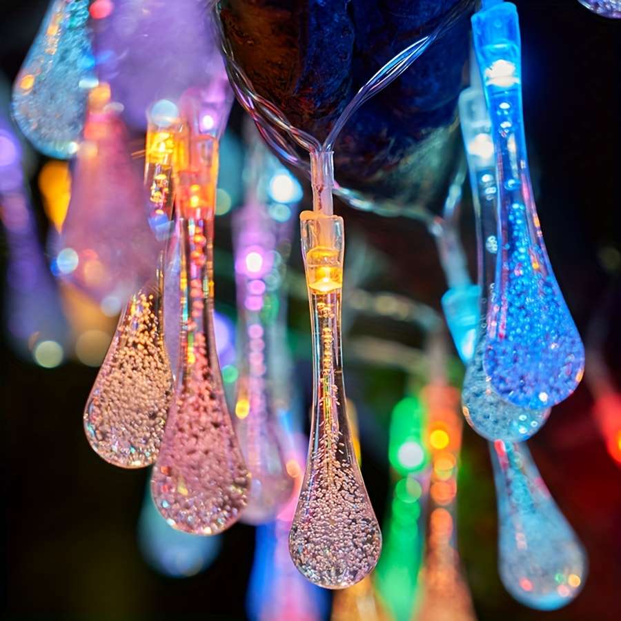 Christmas Lights Colorful Light Water Drops Size 4.92Ft 1.5M 10Led