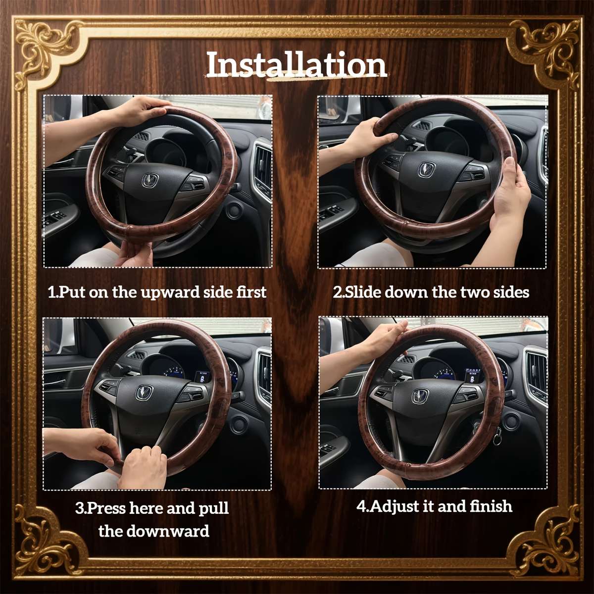 Car Steering Wheel Cover Pink And White